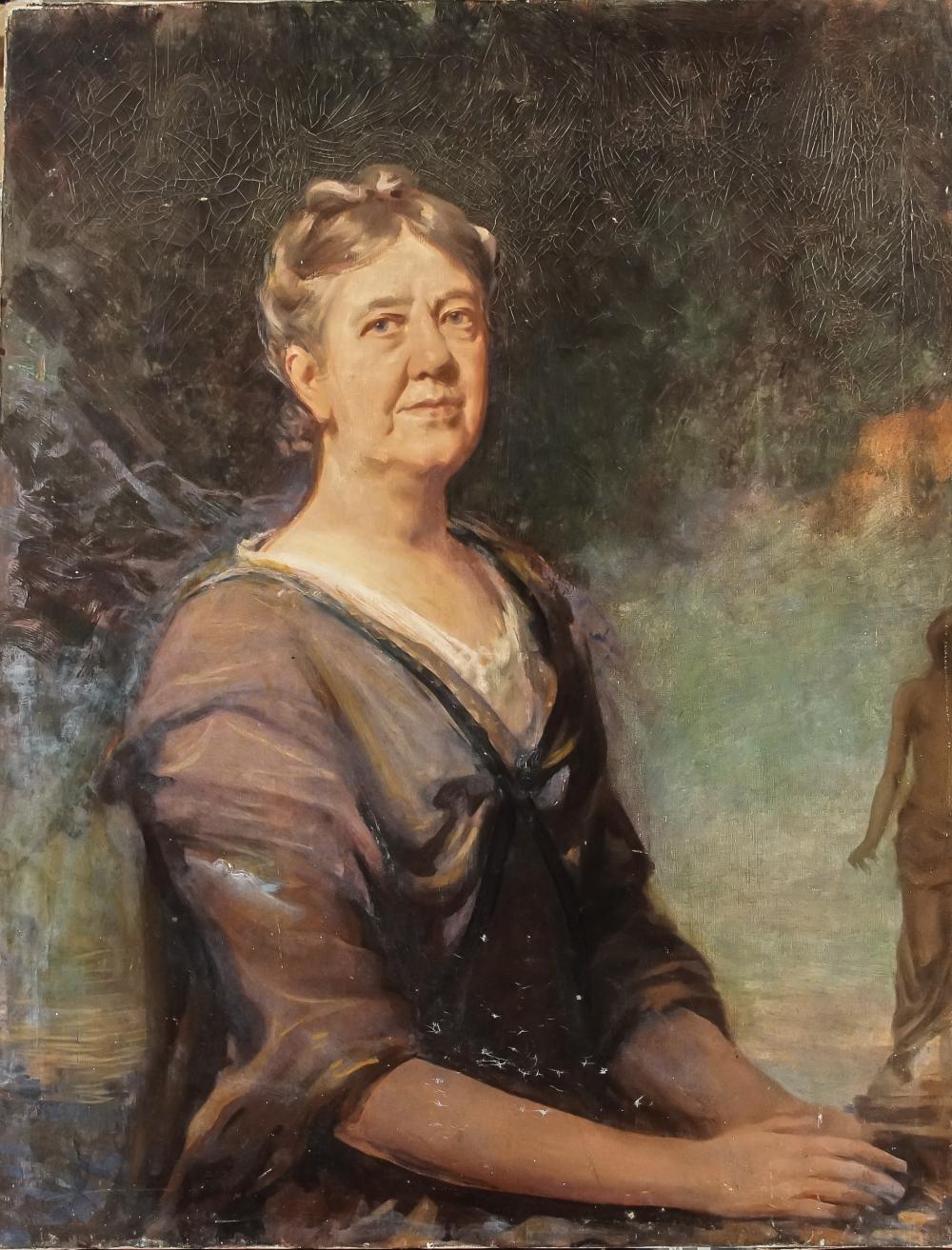 William Cushing Loring (American 1879-1961), Portrait of Eliza Greene Metcalf Radeke, Oil on canvas, 35 x 27 in (88.9 x 68.6 cm)